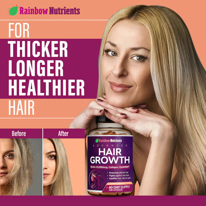 Rainbow Nutrients Radiant Hair Growth: Glow & Grow Formula